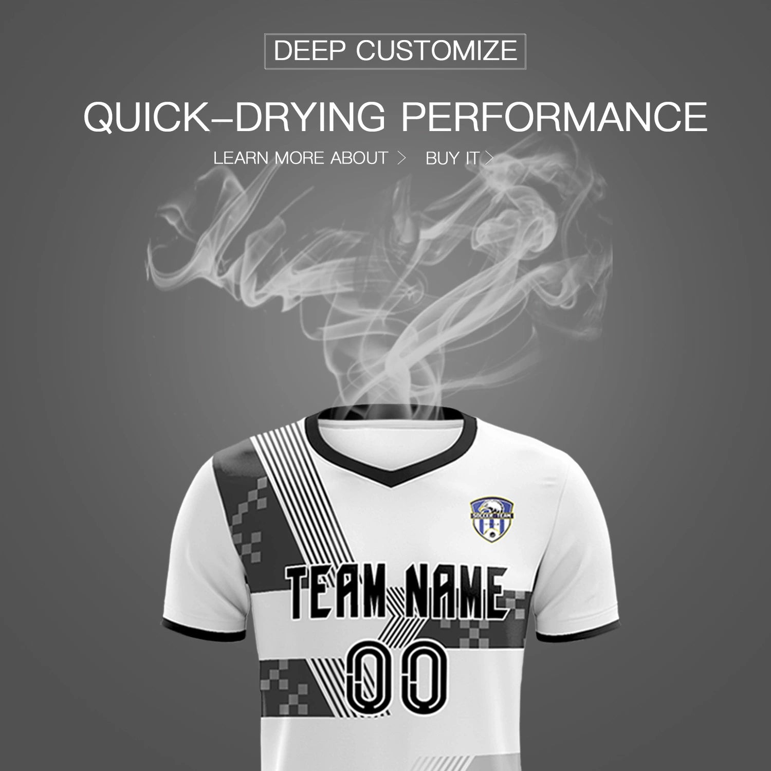 Custom White Black Training Uniform For Men Soccer Sets Jersey