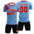 Custom Light Blue Red Training Uniform For Men Soccer Sets Jersey