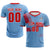 Custom Light Blue Red Training Uniform For Men Soccer Sets Jersey