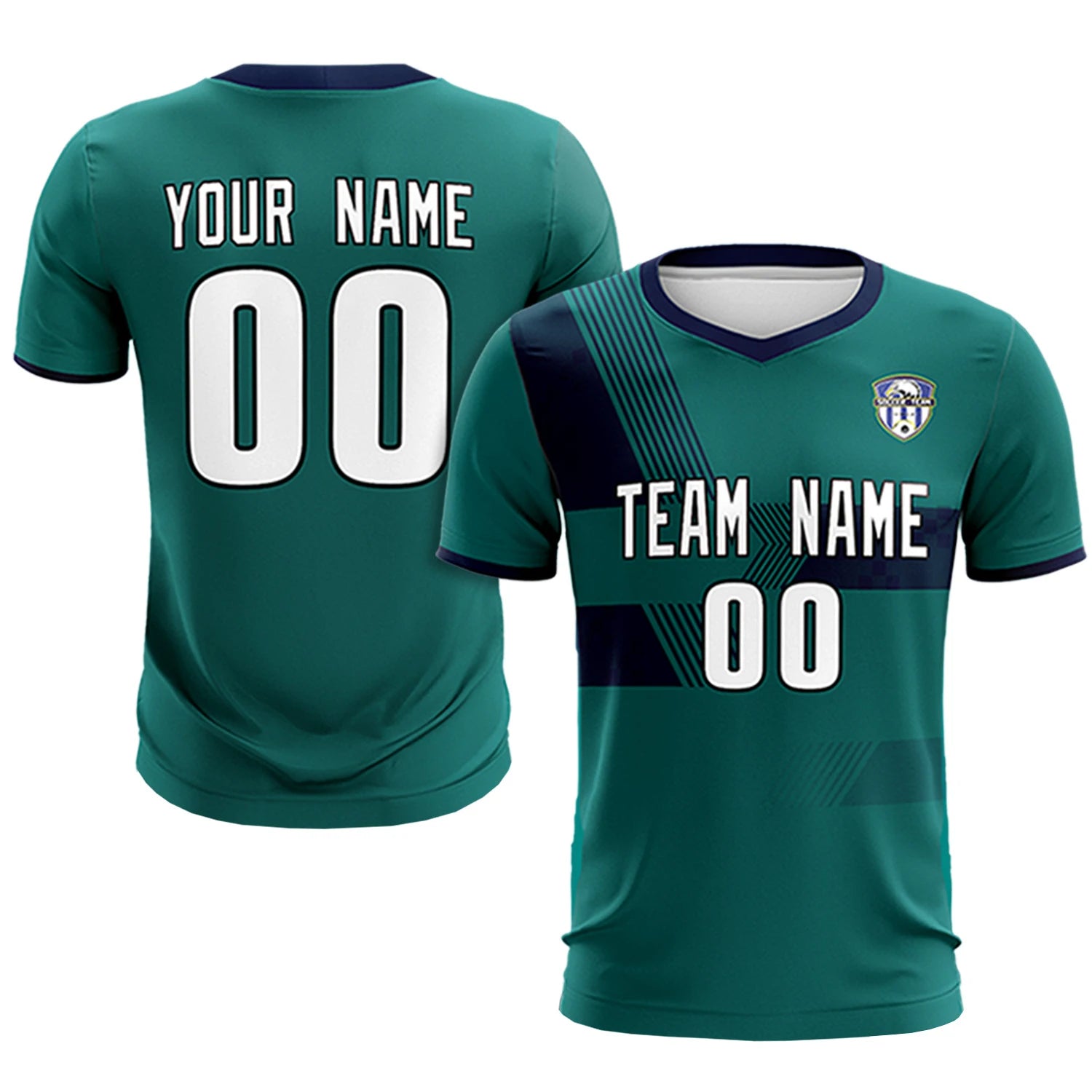 Custom Midnight Green Navy Training Uniform For Men Soccer Sets Jersey