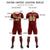 Custom Crimson Khaki Training Uniform For Men Soccer Sets Jersey