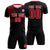 Custom Black Red Training Uniform For Men Soccer Sets Jersey