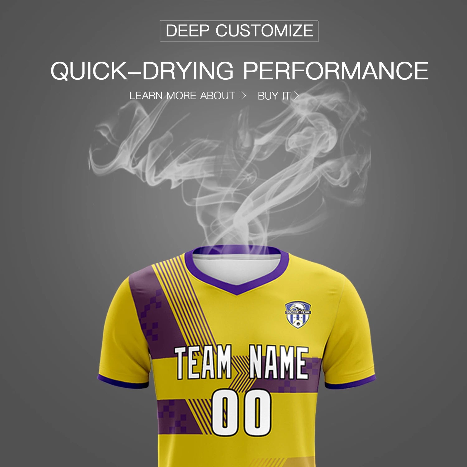 Custom Gold01 Purple Training Uniform For Men Soccer Sets Jersey