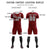 Custom Crimson Gray Training Uniform For Men Soccer Sets Jersey