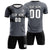 Custom Gray Black Training Uniform For Men Soccer Sets Jersey