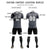 Custom Gray Black Training Uniform For Men Soccer Sets Jersey