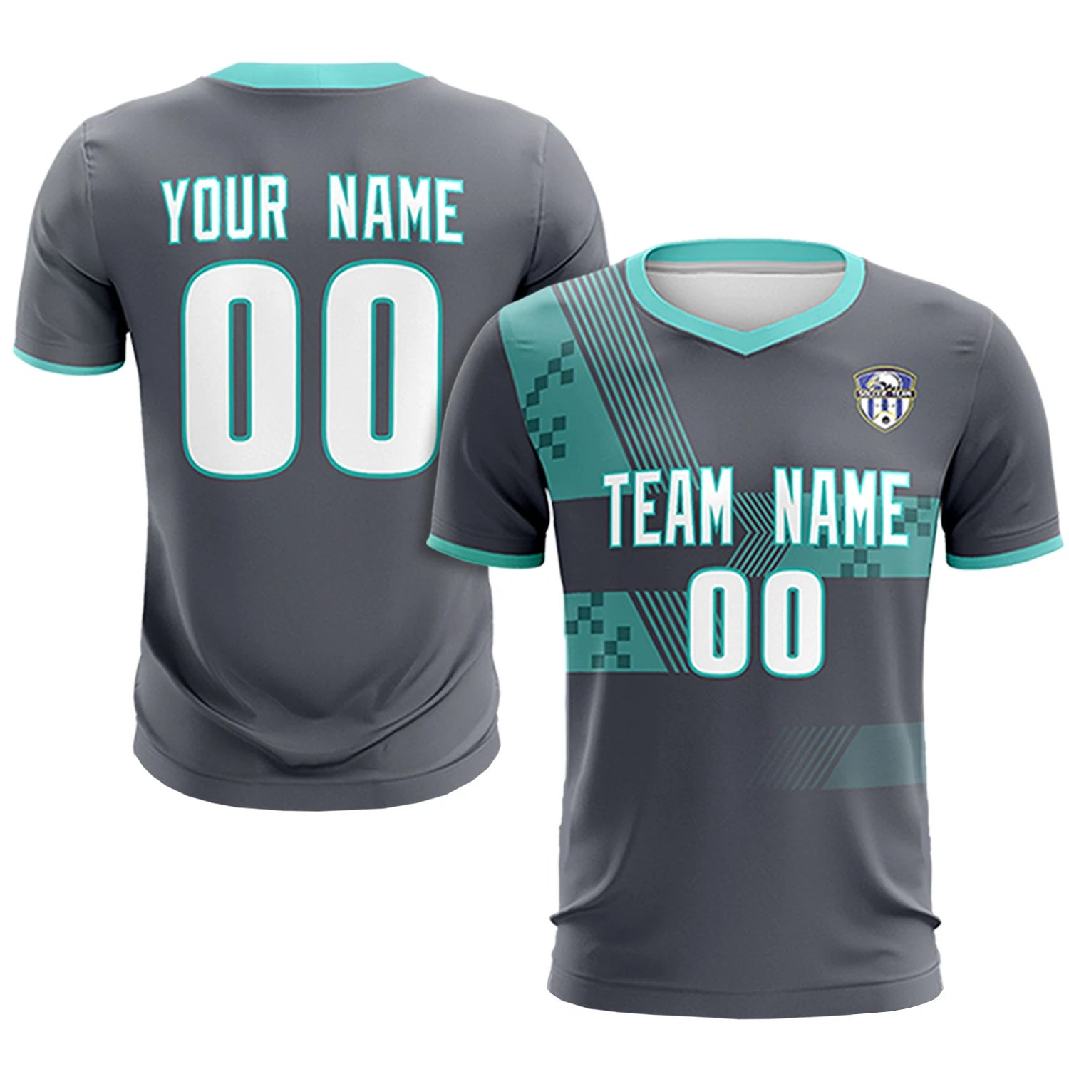 Custom Gray Bright Green Training Uniform For Men Soccer Sets Jersey