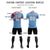 Custom Light Blue Red Training Uniform For Men Soccer Sets Jersey