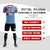 Custom Light Blue Red Training Uniform For Men Soccer Sets Jersey