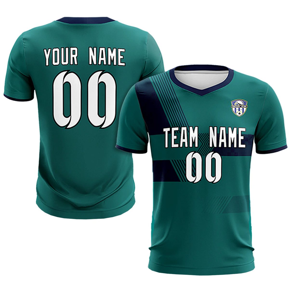 Custom Midnight Green Navy Training Uniform For Men Soccer Sets Jersey