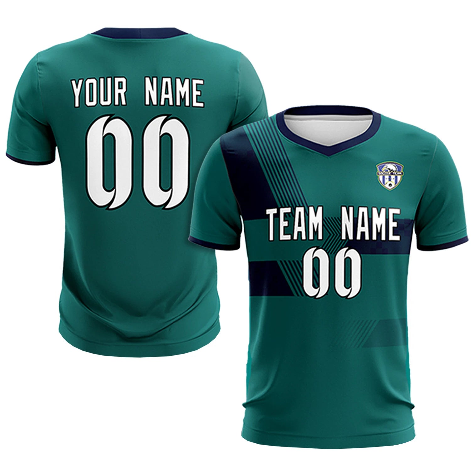 Custom Midnight Green Navy Training Uniform For Men Soccer Sets Jersey