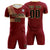 Custom Crimson Khaki Training Uniform For Men Soccer Sets Jersey