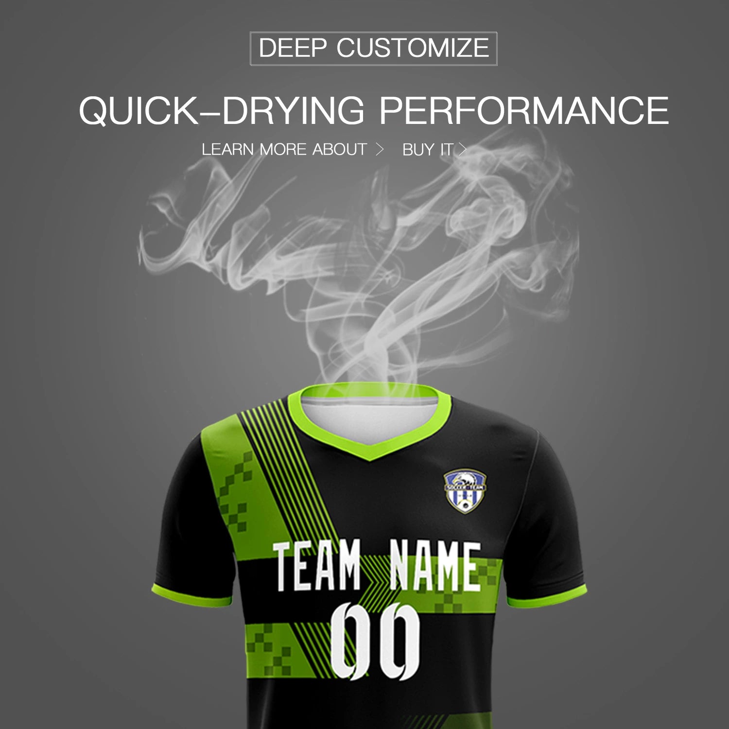 Custom Black Neon Green Training Uniform For Men Soccer Sets Jersey