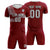 Custom Crimson Gray Training Uniform For Men Soccer Sets Jersey