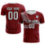 Custom Crimson Gray Training Uniform For Men Soccer Sets Jersey