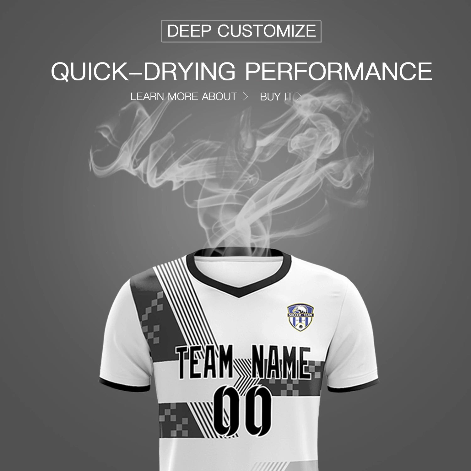 Custom White Black Training Uniform For Men Soccer Sets Jersey