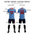 Custom Light Blue Red Men Uniform Soccer Sets Jersey