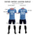 Custom Light Blue Red Men Uniform Soccer Sets Jersey