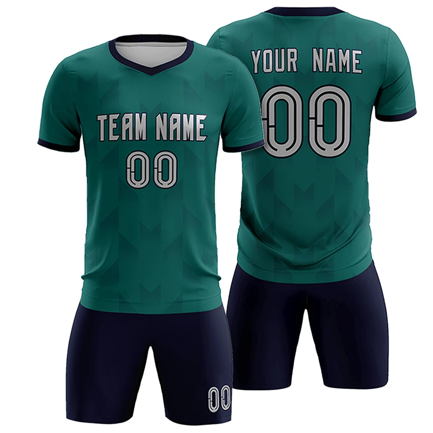 Custom Midnight Green Navy Men Uniform Soccer Sets Jersey