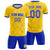 Custom Gold01 Royal Blue Men Uniform Soccer Sets Jersey