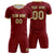 Custom Crimson Khaki Men Uniform Soccer Sets Jersey