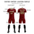 Custom Crimson Khaki Men Uniform Soccer Sets Jersey