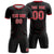 Custom Black Red Men Uniform Soccer Sets Jersey