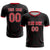 Custom Black Red Men Uniform Soccer Sets Jersey