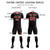 Custom Black Red Men Uniform Soccer Sets Jersey