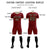 Custom Crimson Khaki Men Uniform Soccer Sets Jersey