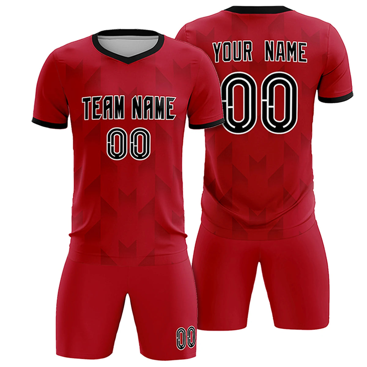 Custom Crimson Khaki Men Uniform Soccer Sets Jersey