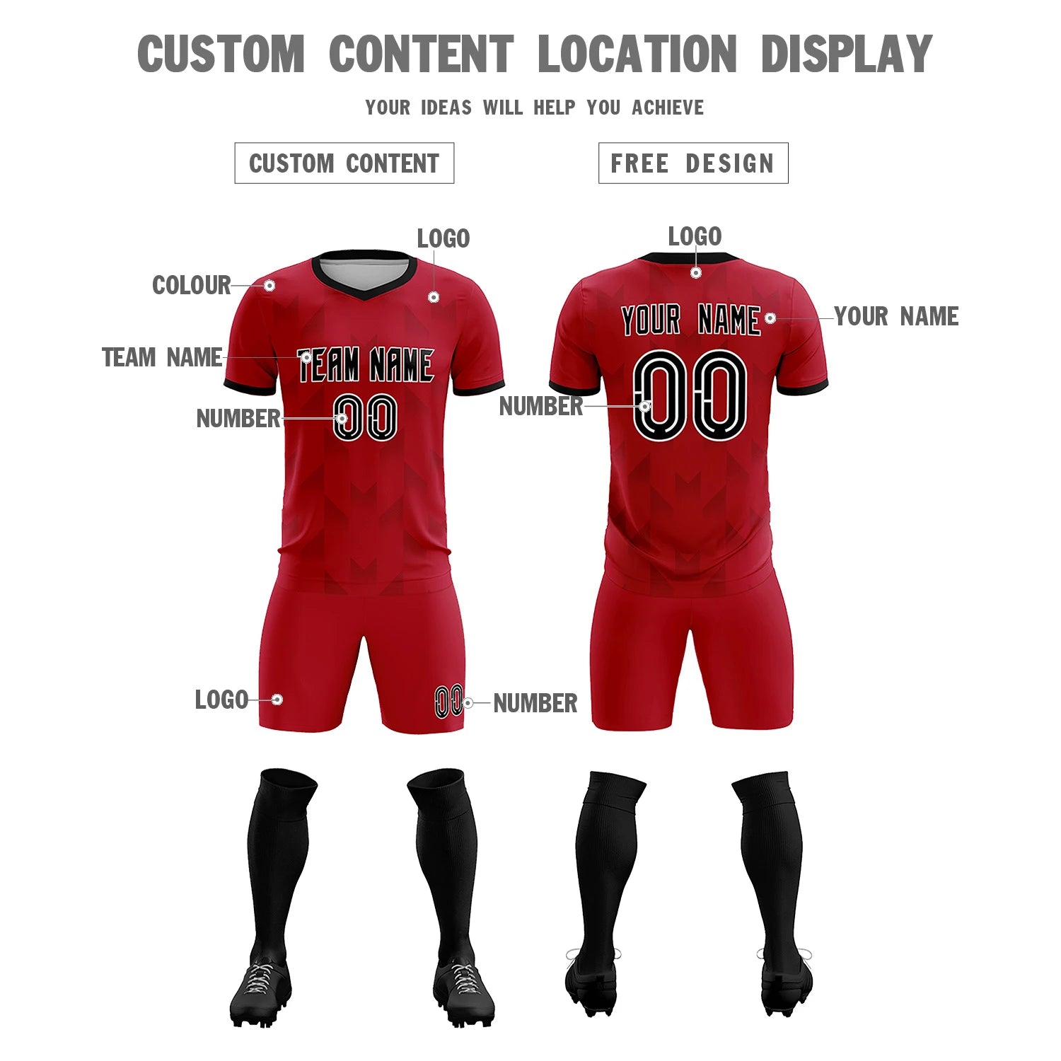 Custom Crimson Khaki Men Uniform Soccer Sets Jersey