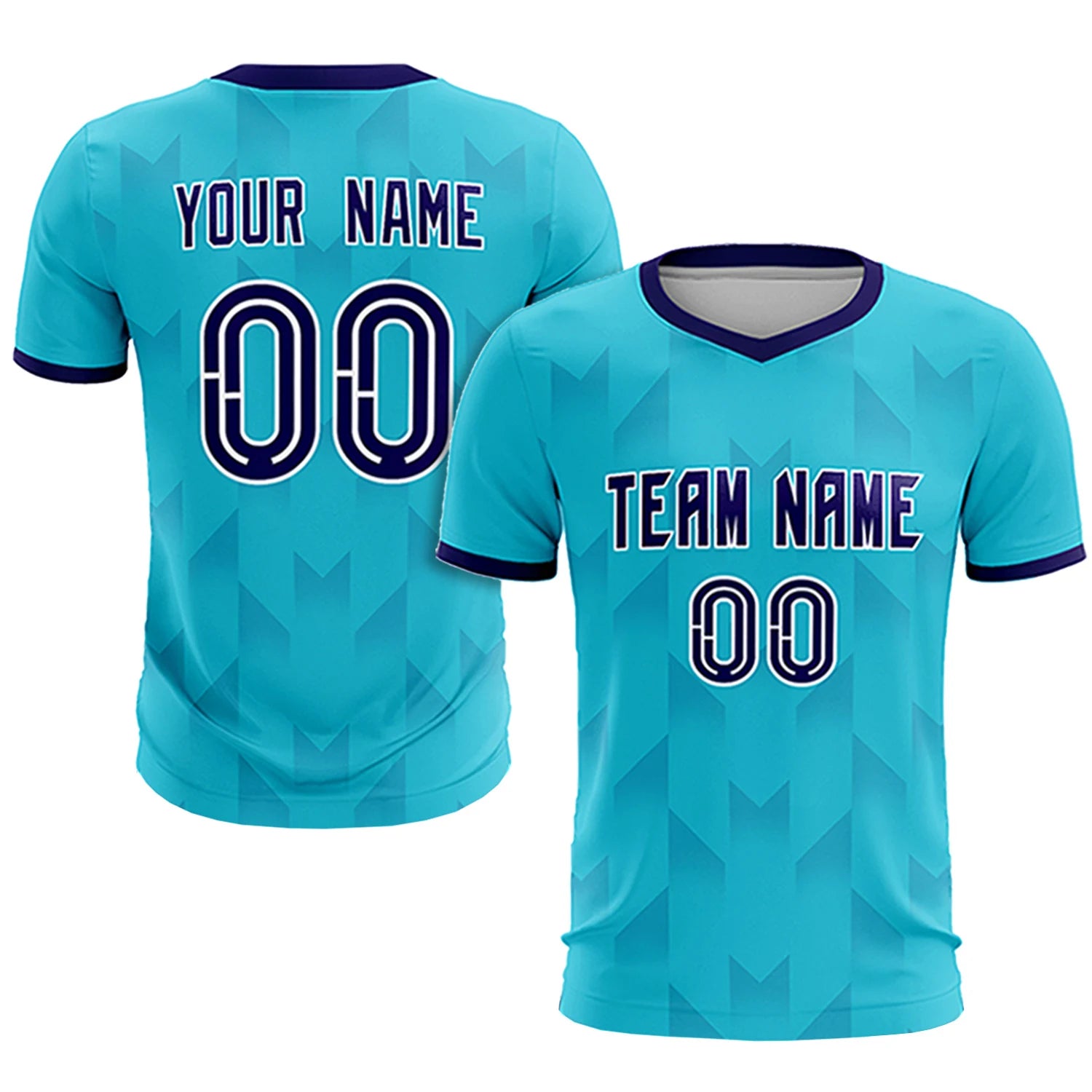 Custom Sky Blue Purple Men Uniform Soccer Sets Jersey