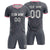 Custom Gray Light Pink Men Uniform Soccer Sets Jersey