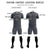 Custom Gray Black Men Uniform Soccer Sets Jersey