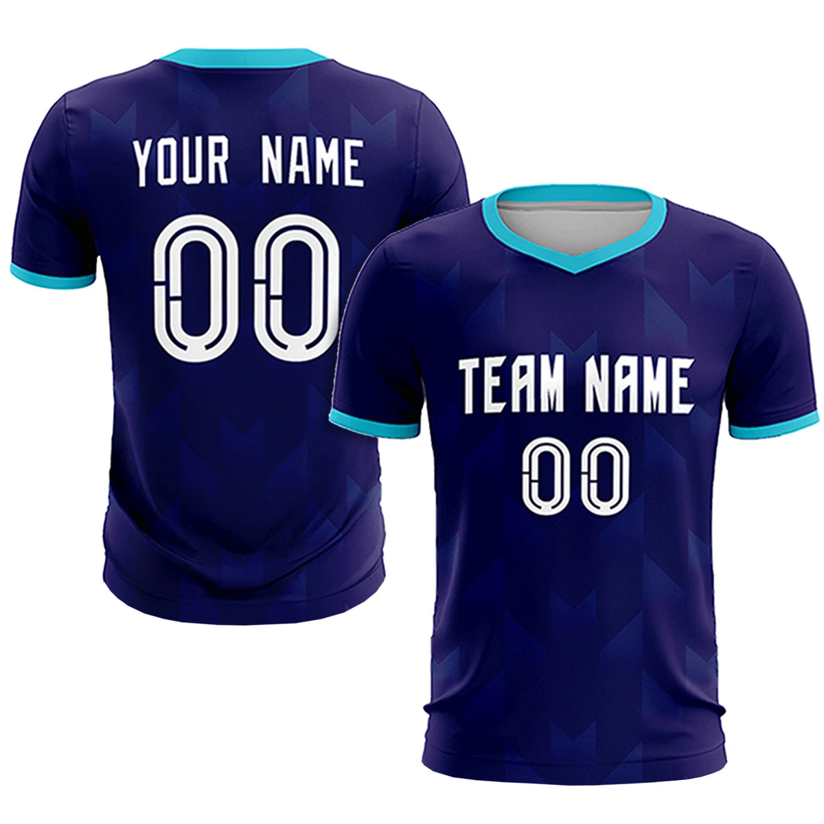 Custom Purple Sky Blue Men Uniform Soccer Sets Jersey