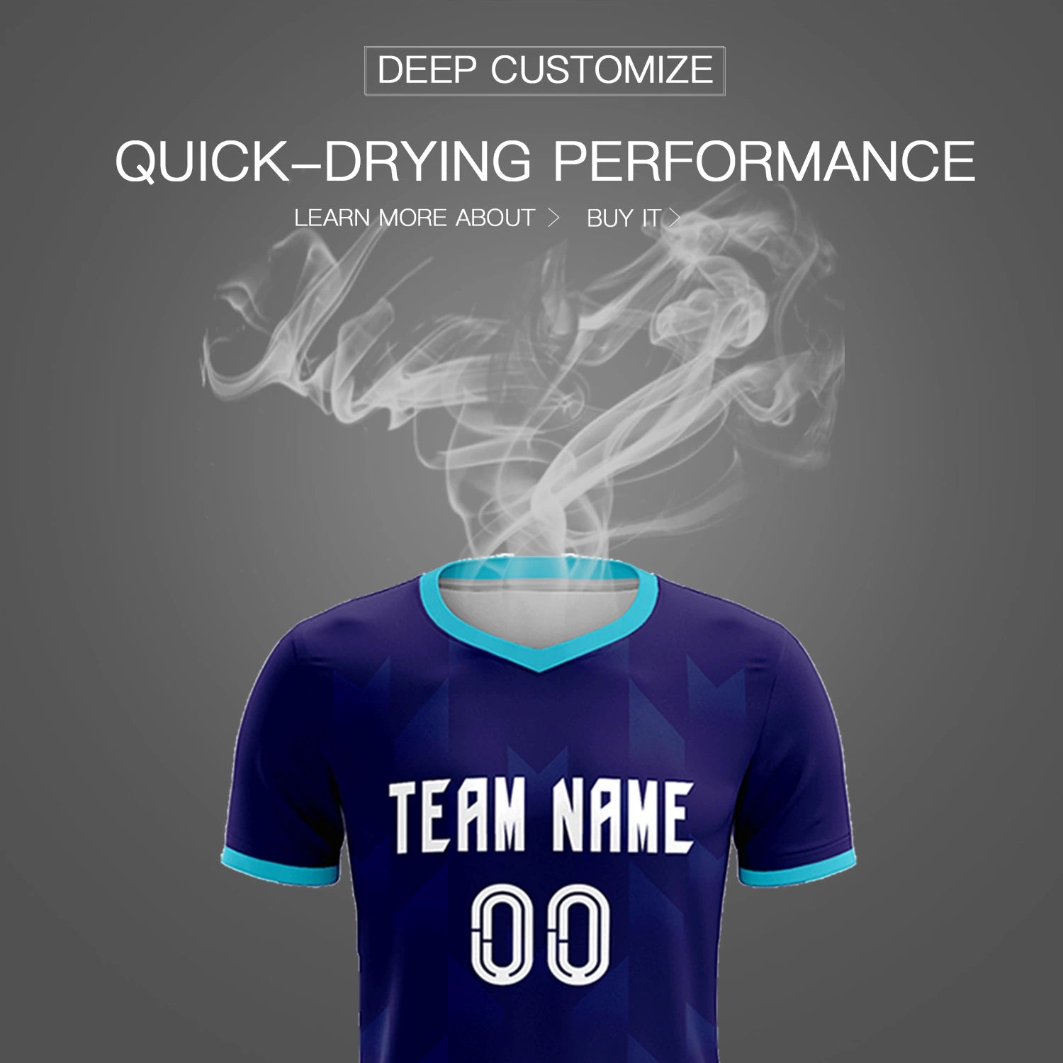 Custom Purple Sky Blue Men Uniform Soccer Sets Jersey