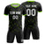 Custom Black Neon Green Men Uniform Soccer Sets Jersey