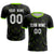 Custom Black Neon Green Men Uniform Soccer Sets Jersey