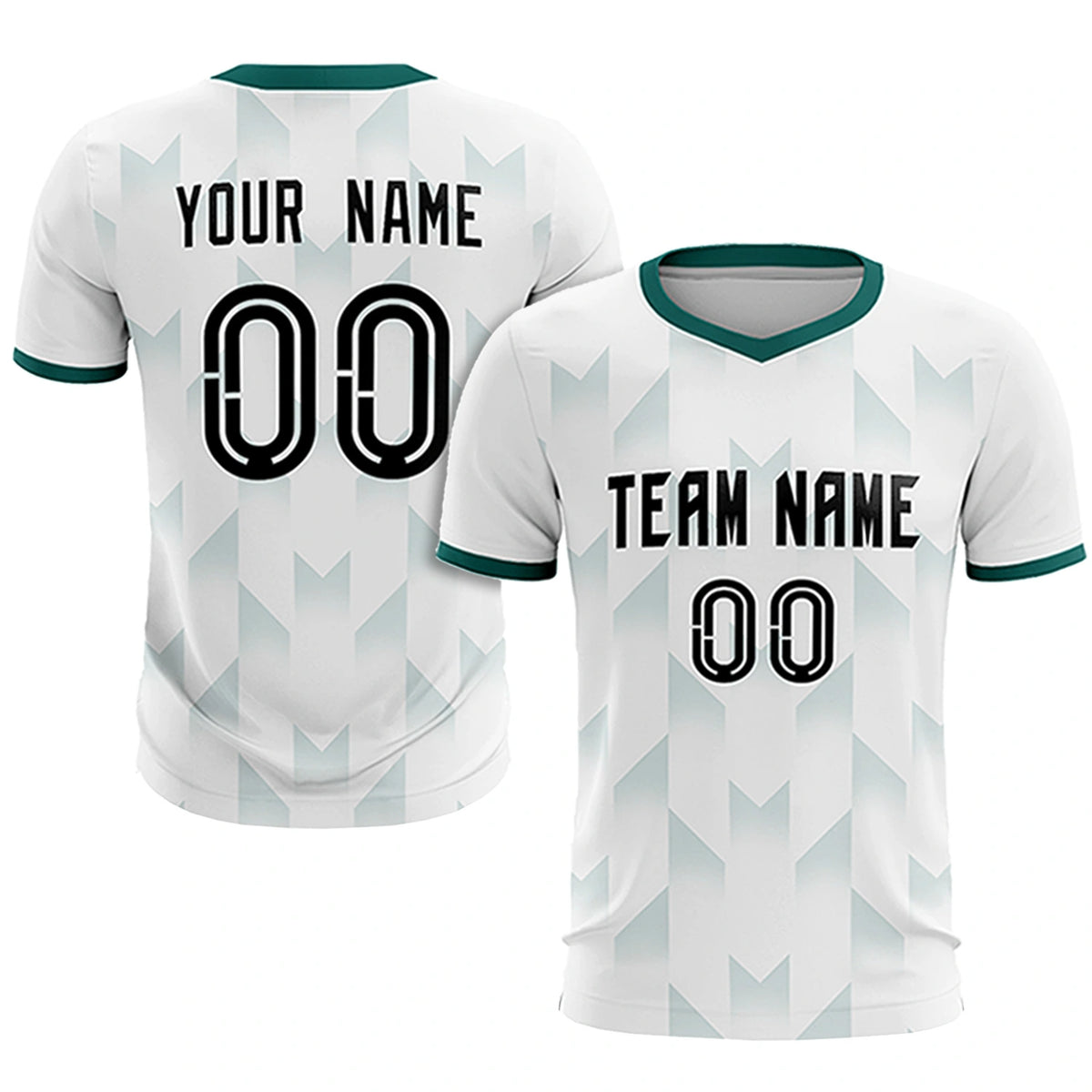 Custom White Aqua Men Uniform Soccer Sets Jersey