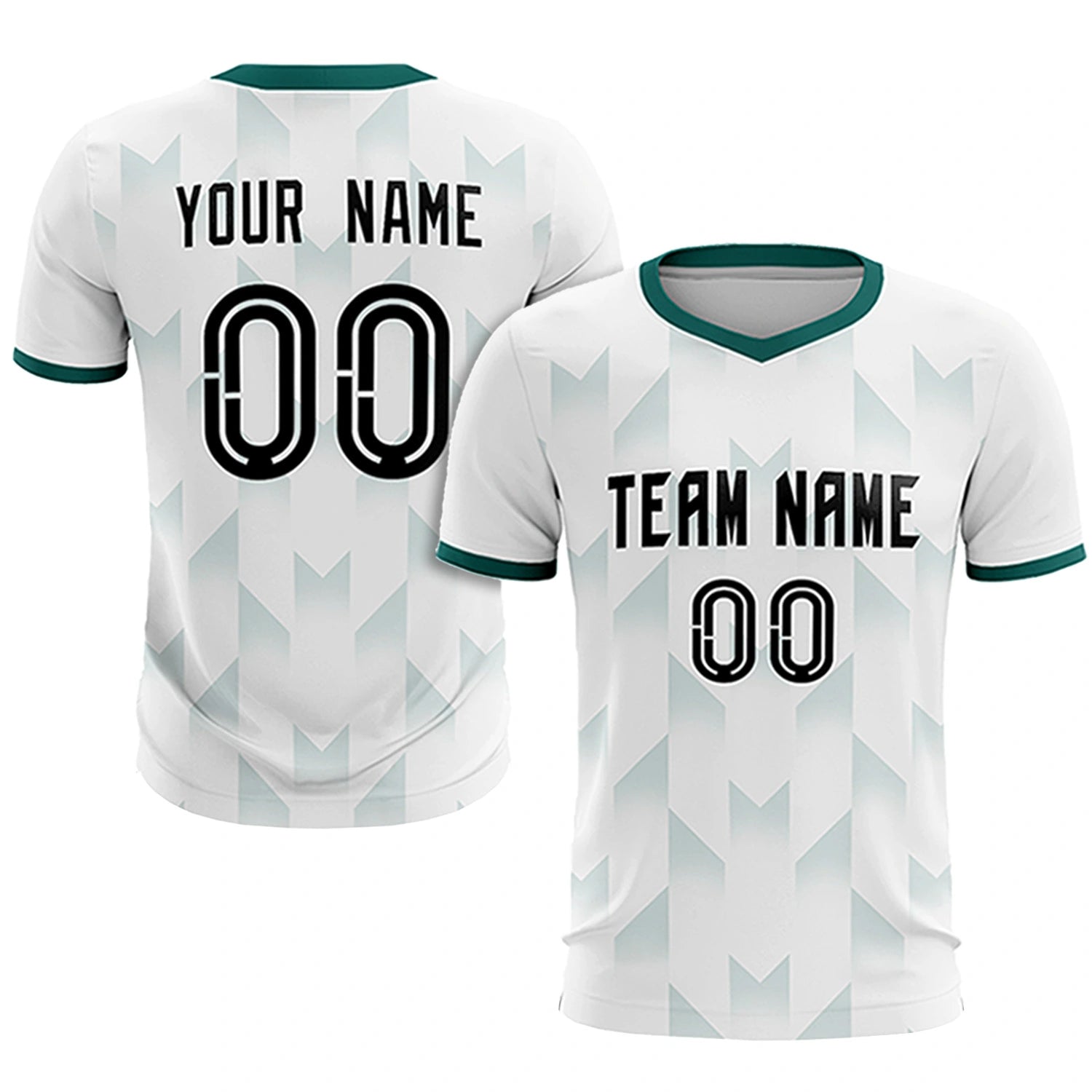 Custom White Aqua Men Uniform Soccer Sets Jersey