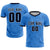 Custom Powder Blue Black Men Uniform Soccer Sets Jersey