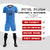 Custom Powder Blue Black Men Uniform Soccer Sets Jersey