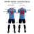 Custom Light Blue Red Men Uniform Soccer Sets Jersey