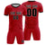 Custom Crimson Khaki Men Uniform Soccer Sets Jersey