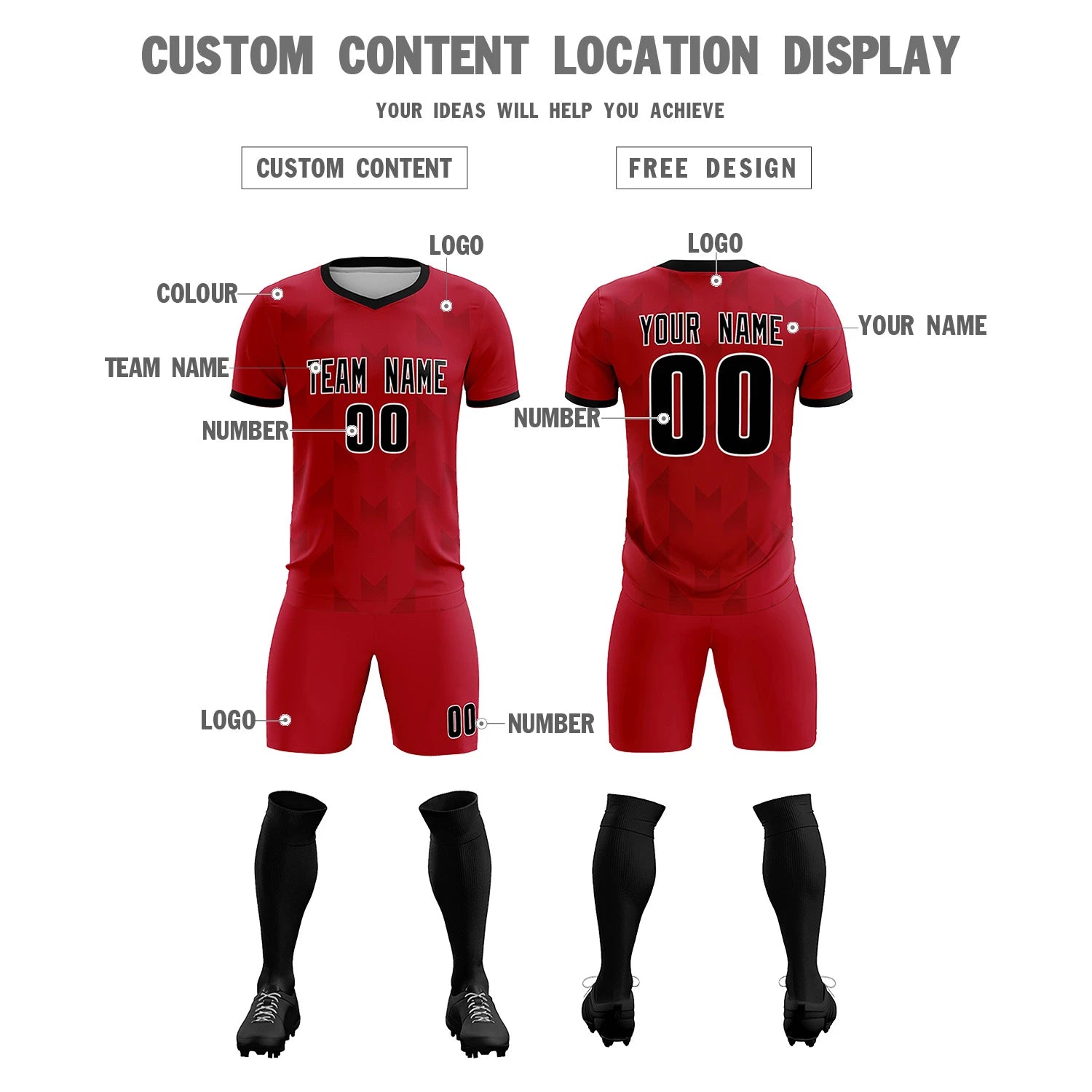 Custom Crimson Khaki Men Uniform Soccer Sets Jersey