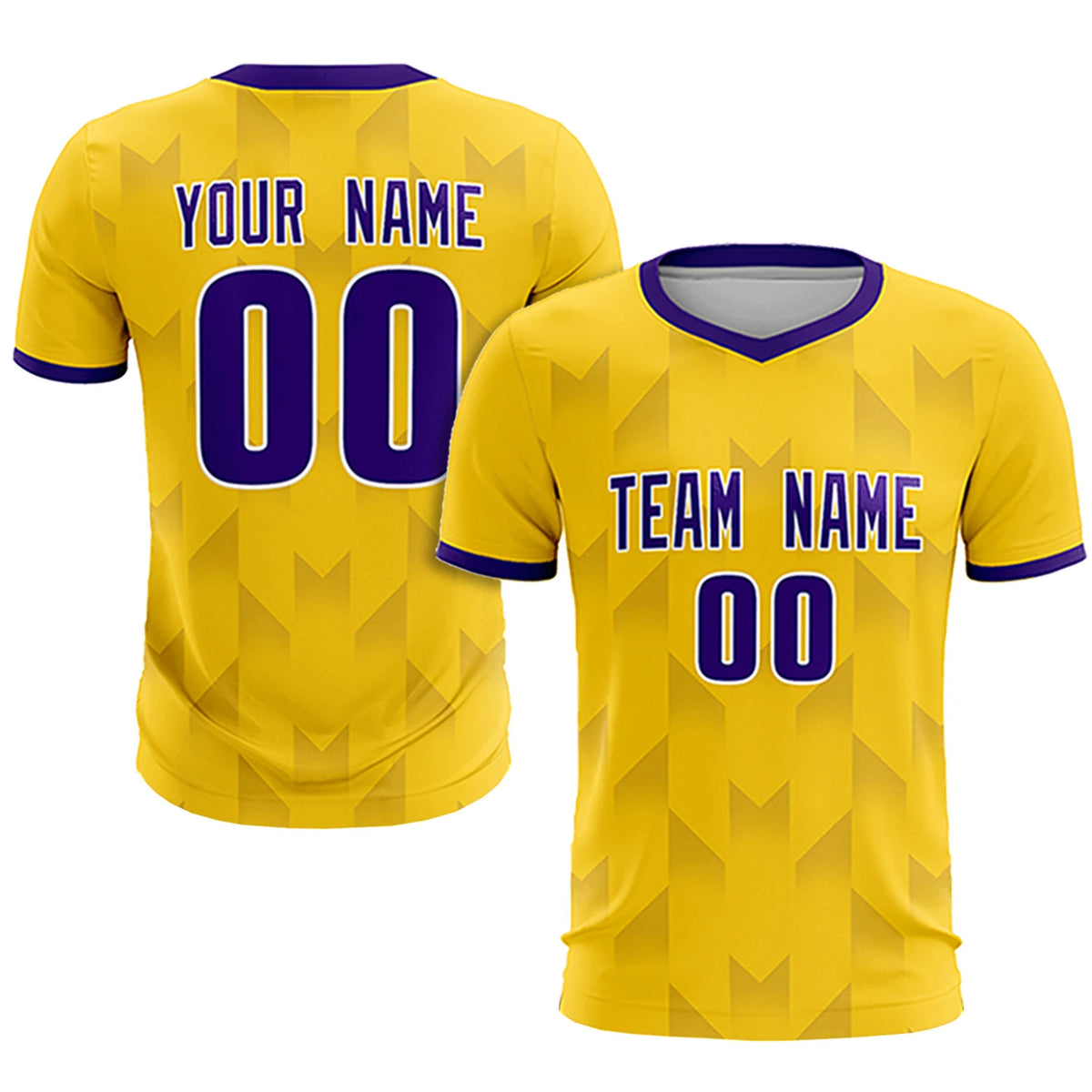 Custom Gold01 Purple Men Uniform Soccer Sets Jersey
