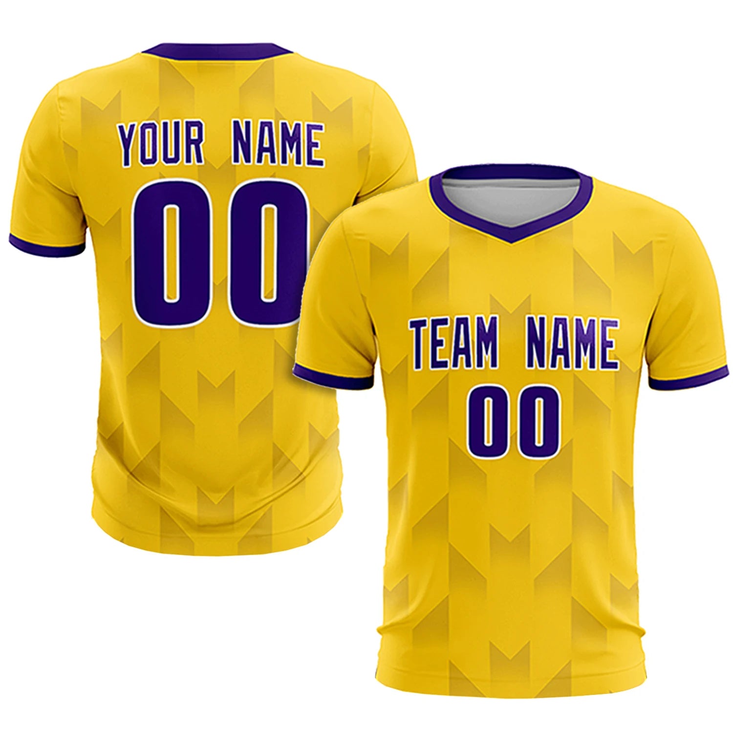 Custom Gold01 Purple Men Uniform Soccer Sets Jersey