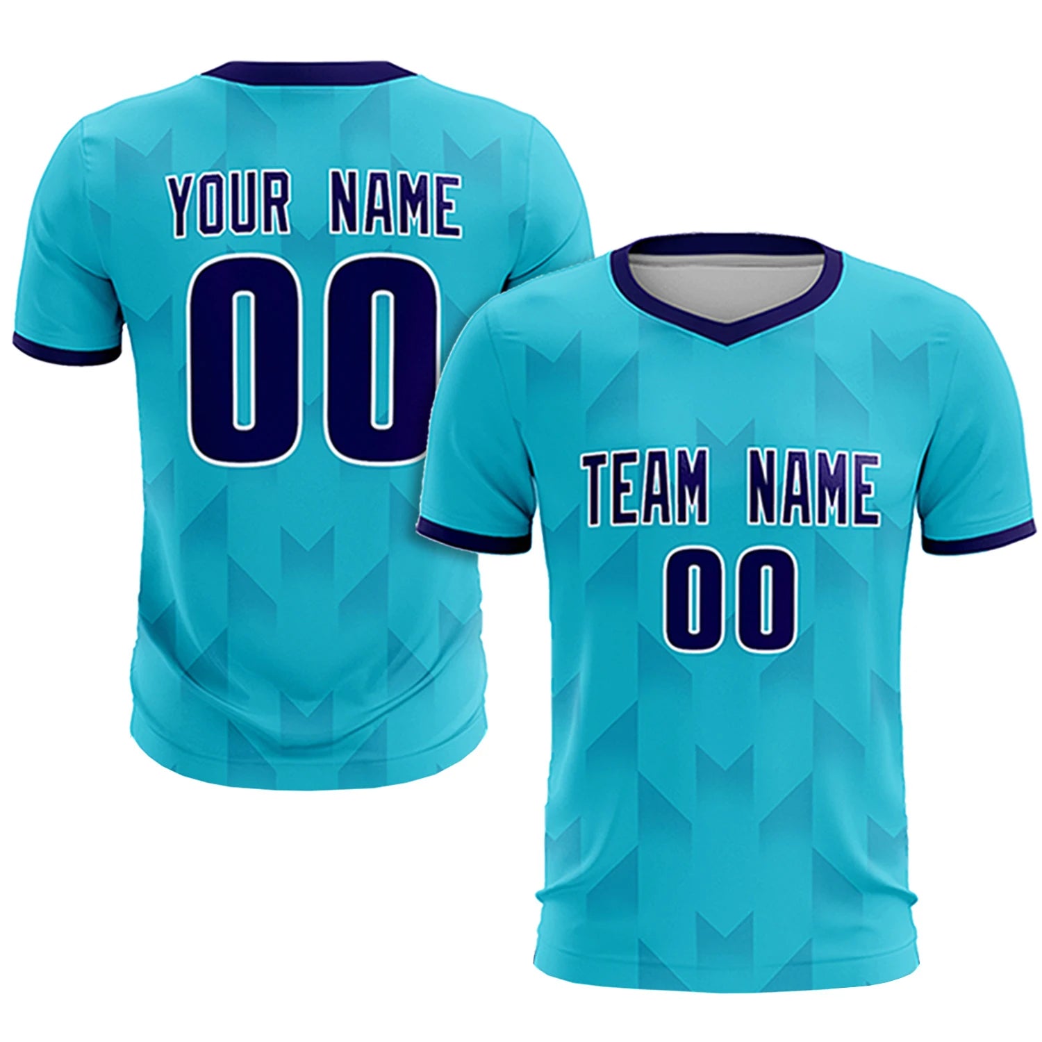 Custom Sky Blue Purple Men Uniform Soccer Sets Jersey
