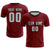 Custom Crimson Black Men Uniform Soccer Sets Jersey